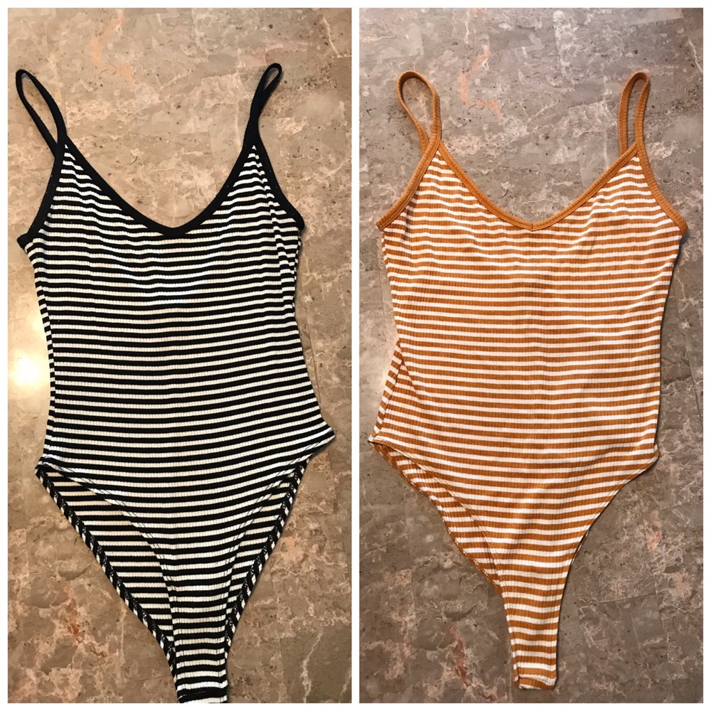 Forever 21 striped bodysuits Bundle!!!